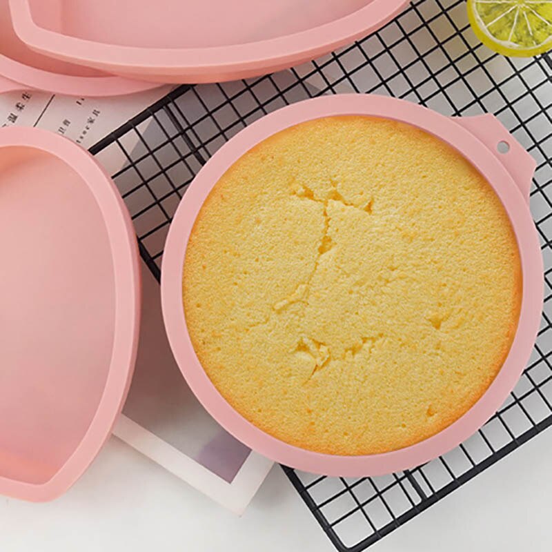 Round Love Heart Shape Reusable Silicone Cake Mousse Mold Baking Tools