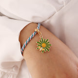 Small Daisy Bee Multicolor Twist Rope Bracelet Personality Creativity