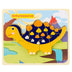 Baby Wooden Cartoon Dinosaur 3D Puzzle Jigsaw for Kids Montessori Early Learning Educational Puzzle Toys - Minihomy