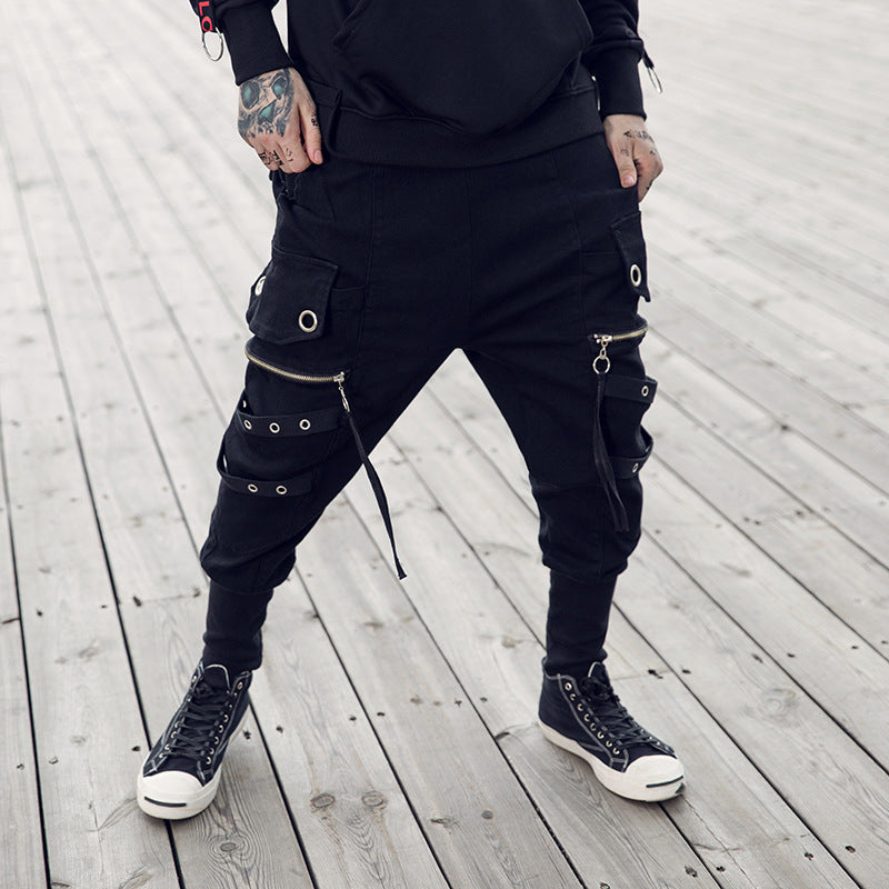 Zipper leg pants Streetwear Cargo Joggers For Men