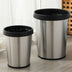 Cross Border Stainless Steel Circular Bag Type Garbage Bucket Office Hotel, A Set Of 2 Uncovered Garbage Cans - Minihomy