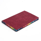 Colorful Rainbow Side A5 Leather Cover Notebook - Minihomy