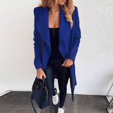 Women Long Sleeve Hairy Open Front Short Cardigan Suit Jacket