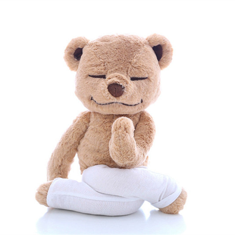 Yoga Bear Plush Toy Stuffed Cute Yoga Bear Doll Soft Comfort Baby Toys