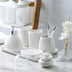 Simple White Porcelain Bathroom Five-piece Hotel Bathroom Toiletries Mouthwash Cup Bath Bottle