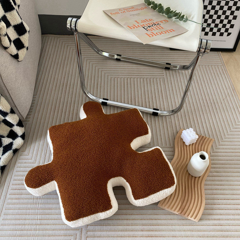 Creative Puzzle Shaped Pillow Modern Cushion Throw Pillow Living Room - Minihomy