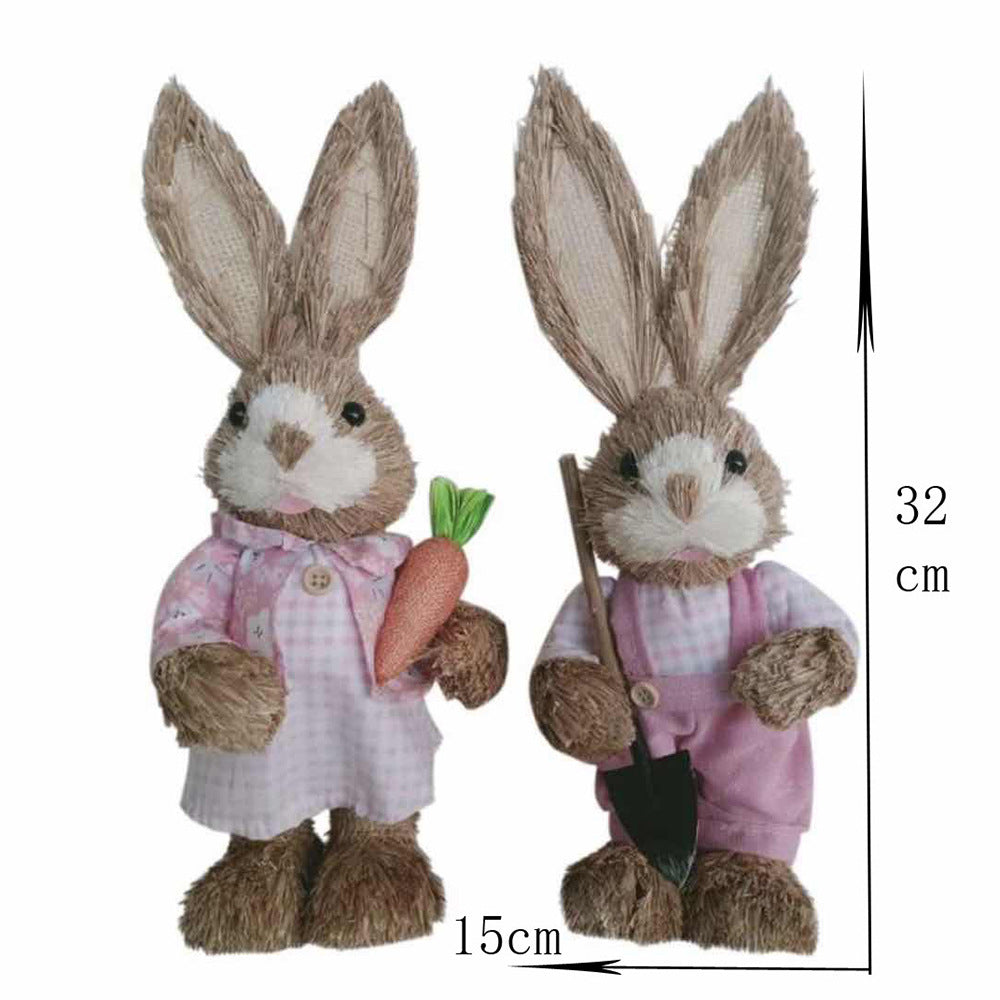 Simulation Papyrus Easter Rabbit Decoration Home