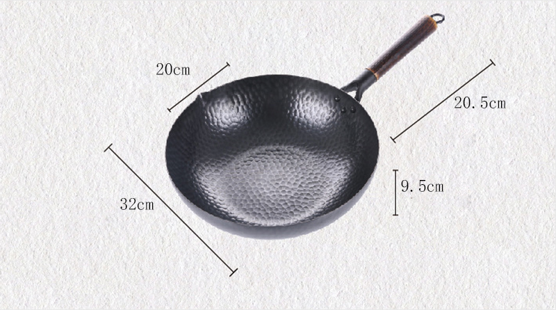 Iron Pan Traditional Iron Wok Handmade - Minihomy