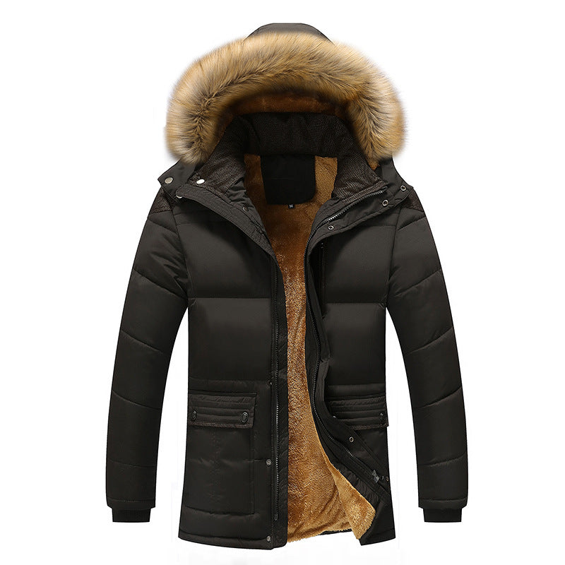 Winter Jacket Men's Cotton Jacket With Hood