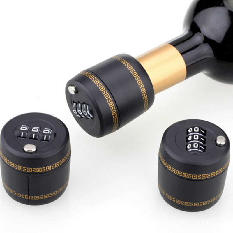 Three digit plastic small password seal  red wine bottle lock