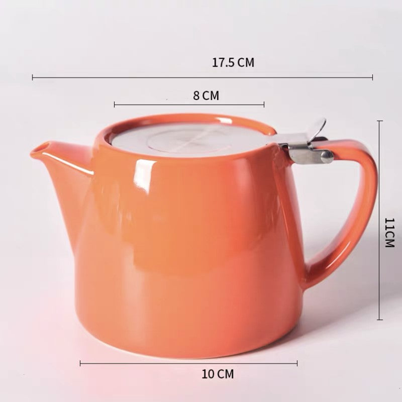 Large-capacity High-temperature-resistant Ceramic Teapot With Lid