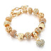 Gold-plated heart beaded bracelet - Minihomy