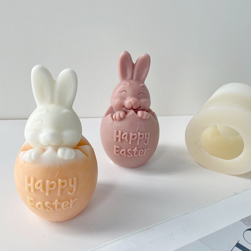 Candle Mold DIY Easter Shell Breaking Rabbit Aromatherapy Plaster Ornaments