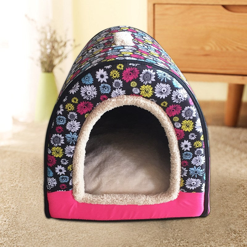 Removable And Closed Winter Warm Nest Cold-proof Cat Litter Dog Bed