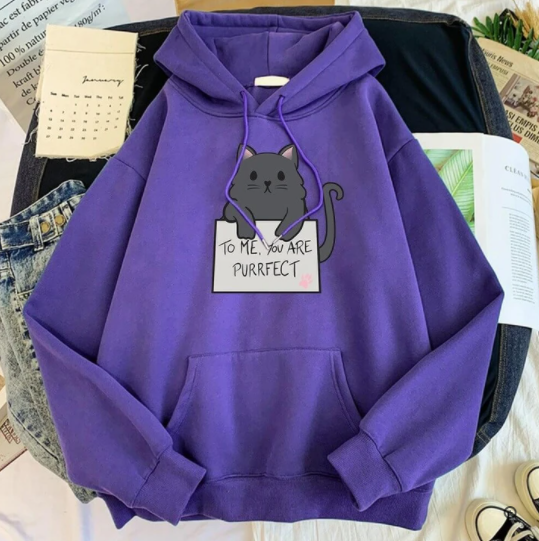 Girls Blank Solid Color Hoodie Sweater