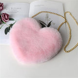 Love Bags For Women Plush Chain Shoulder Bags