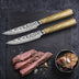 Damascus Steel Cured Wooden Handle Kitchen Knife Steak Knife - Minihomy