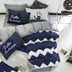 Four-piece cotton striped plaid bed