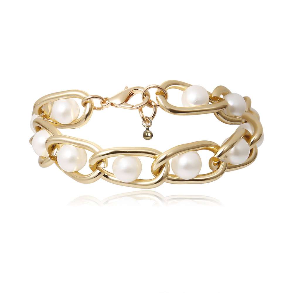 Creative Chain Inlaid Pearl Temperament Bracelet - Minihomy