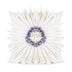 Modern Style White Throw Pillows Velvet Stitching 3D Chrysanthemum Cushion Waist Pillow Blue Cushion Case - Minihomy