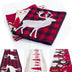 Christmas Elk Snowman Table Runner Merry Christmas Decorations - Minihomy