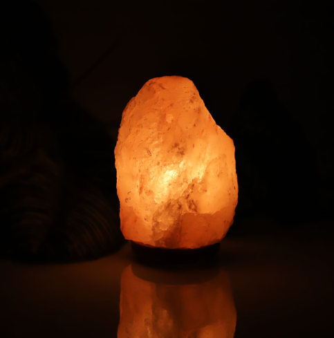 Crystal salt lamp socket lamp creative decoration gift rose salt lamp night light bedside lamp - Minihomy