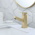 Nordic Brass Brushed Gold Pull Hot And Cold Water Faucet - Minihomy