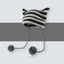 Ins Little Devil Striped Knitted Wool Hat Women - Minihomy