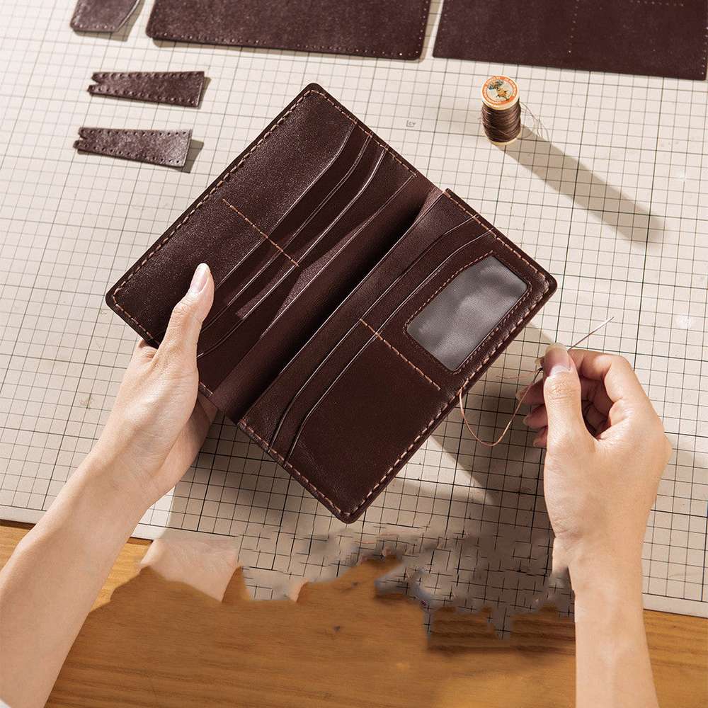 Diy Handmade Material Bag Cowhide Men's Long Wallet - Minihomy