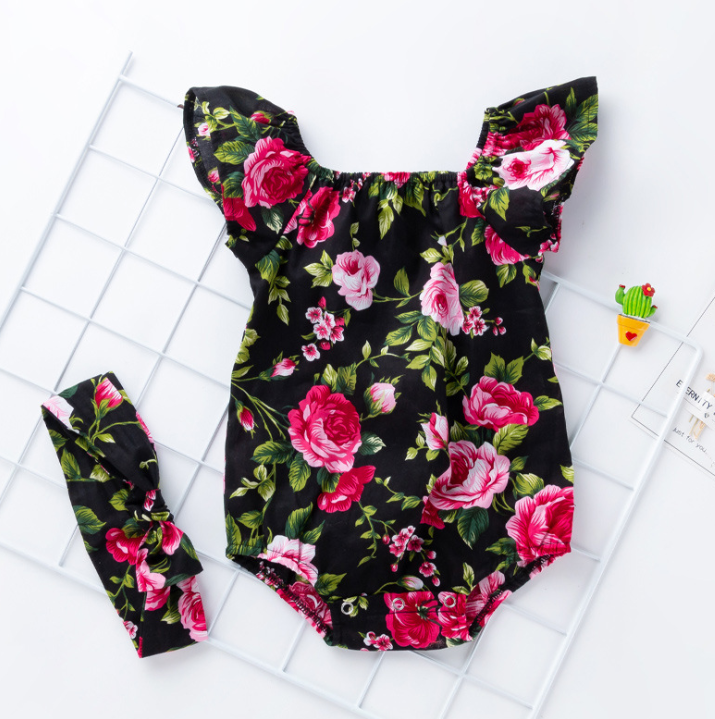 Children's wear small flying sleeves romper - Minihomy