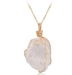 Natural stone pendant irregular crystal rough necklace - Minihomy