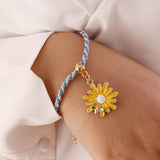 Small Daisy Bee Multicolor Twist Rope Bracelet Personality Creativity