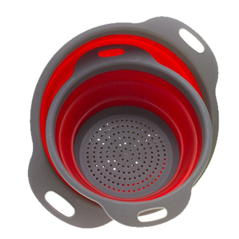 2 PCs Collapsible Silicone Colander - Minihomy