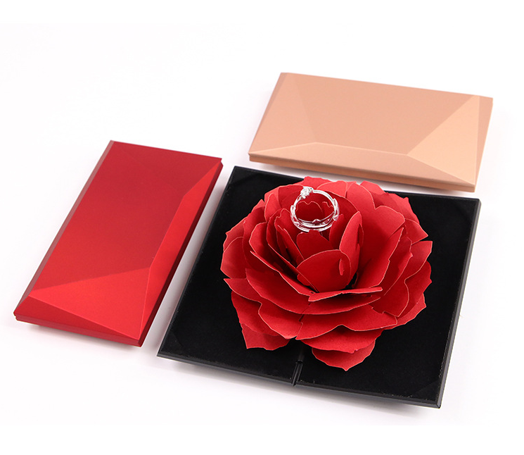 Rotating rose ring box