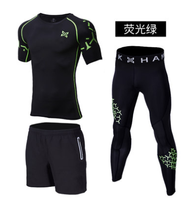 Men's Sports Suit Running Set Basketball Trainning Leggings Reflective Jacket - Minihomy