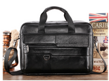 Large Capacity Leather Men's Briefcase Top Layer Cowhide Messenger Bag