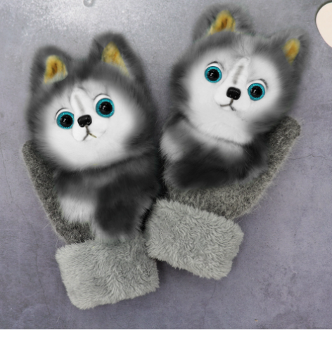 Cartoon Animal Autumn And Winter Warm Mittens - Minihomy