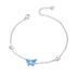 Butterfly Bracelet  Sterling Silver Created Opal for Women Girl