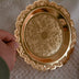 Vintage Carved Plate Gold Plate Jewelry Storage Tray