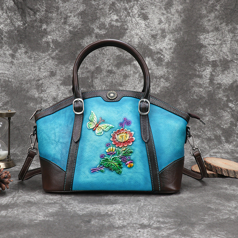 Hand-rubbed Three-dimensional Relief Retro Female Bag - Minihomy