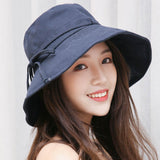 Solid Color Cotton And Linen Fisherman Hat Basin Hat Folding Hat Women