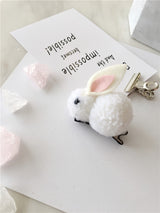 Hair ball rabbit hair ring