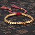 Handmade Braided Cotton Copper Beads Lucky Rope Bracelet & Bangles - Minihomy