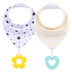 Baby Teether Triangle Baby Bandana Drool Bibs and Teeth Toys - Minihomy