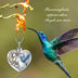 Hummingbird Flower Cremation Urn Necklace for Human Ashes 925 Sterling Silver Heart Keepsake Memorial Locket Holder - Minihomy