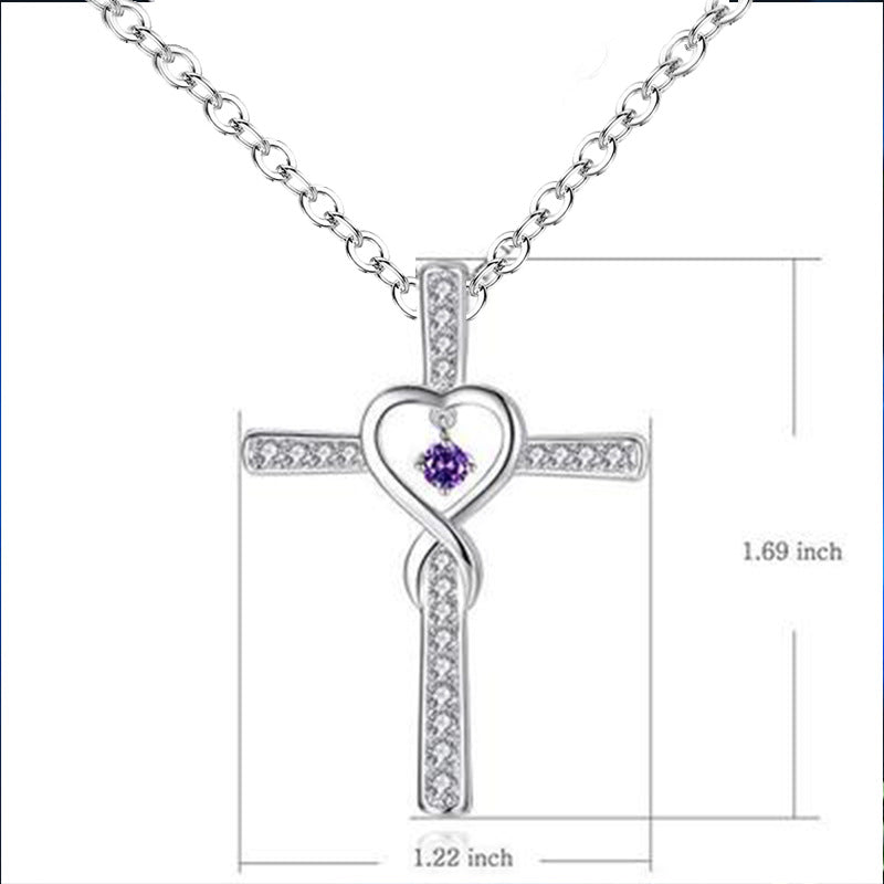 Cross Religious Belief Inlaid Zircon Pendant - Minihomy