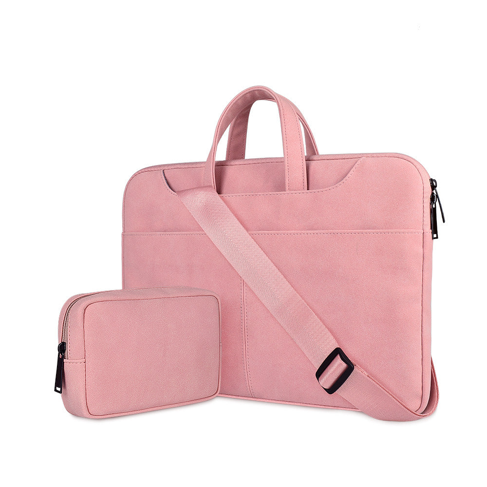 Laptop Bag Portable Shoulder Frosted PU - Minihomy