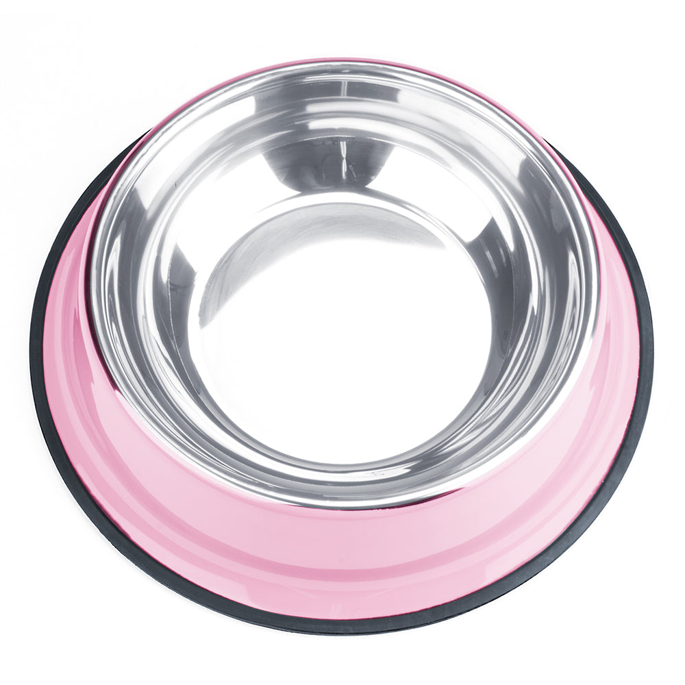 72oz. Pink Stainless Steel Dog Bowl - Minihomy