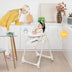 Folding High Chair with Height Adjustment and 360? Rotating Wheels - Color: Beige - Minihomy