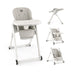 Foldable Feeding Sleep Playing High Chair with Recline Backrest for Babies and Toddlers-Light Gray - Color: Light Gray - Minihomy